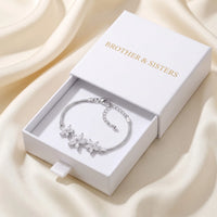 Thumbnail for Armband blumen — in der Geschenkbox, Silber | SKU: 422177-white-gold-XS-S