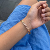 Thumbnail for Gravur armband — getragen, echte Größe, Roségold | SKU: bgby-rg