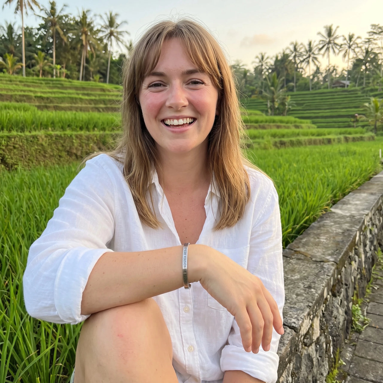 Spruch armband — getragen auf einer Reise, Silber | SKU: btuvoy-rg
