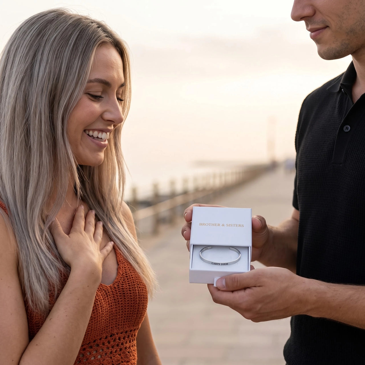 Spruch armband — als Geschenk überreicht, Silber | SKU: cp-rg