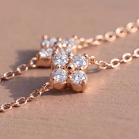 Thumbnail for Clover Charm Anklet close-up of the gold clover charm