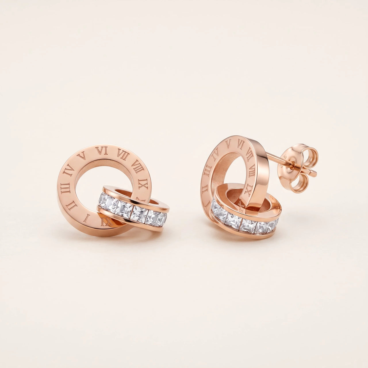 Creolen roségold — Produktfoto auf weißem Hintergrund, Roségold | SKU: 11137578-rose-gold