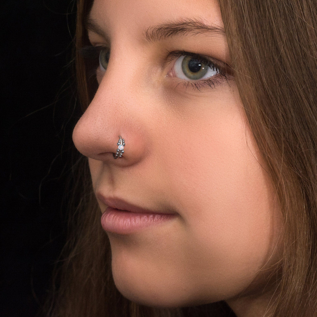 Opalized Nose Ring