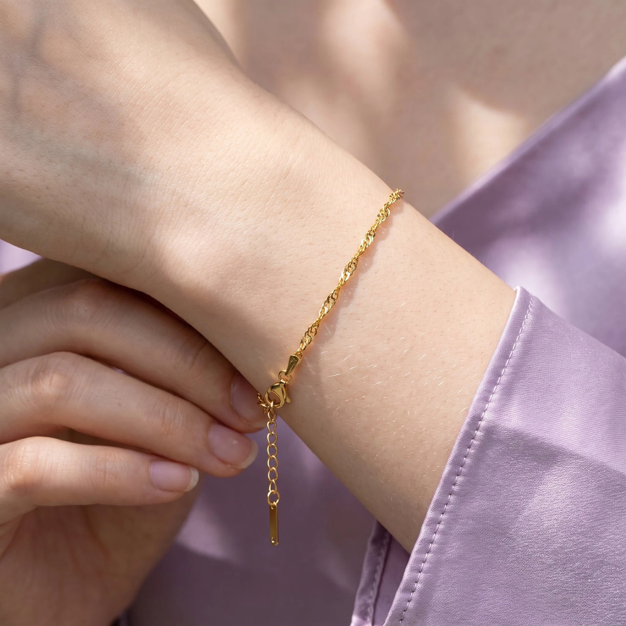 Armband gold — Nahaufnahme der Details, Gold | SKU: lafinesse