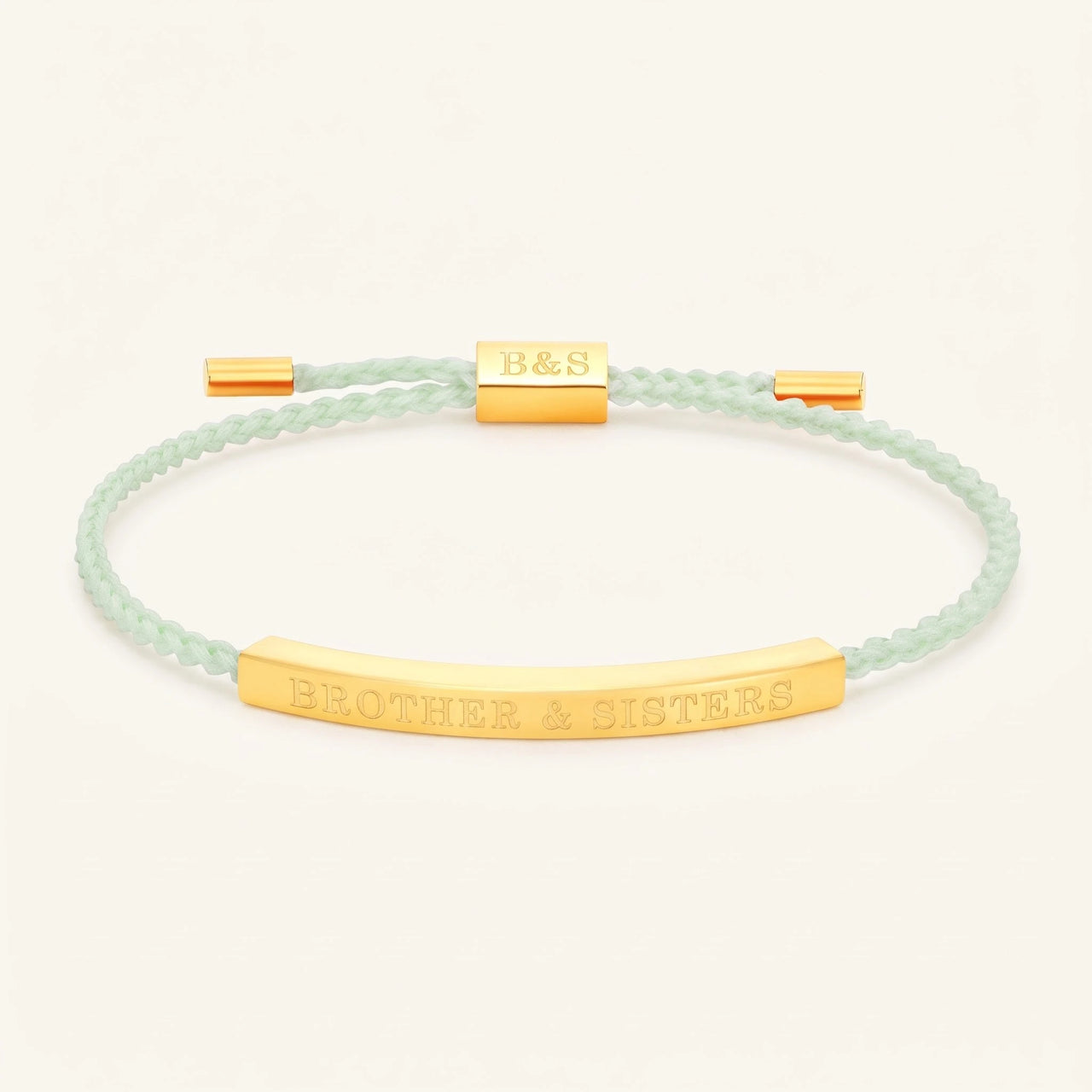 Armband grün — Produktfoto auf weißem Hintergrund, Gold | SKU: lanature-g