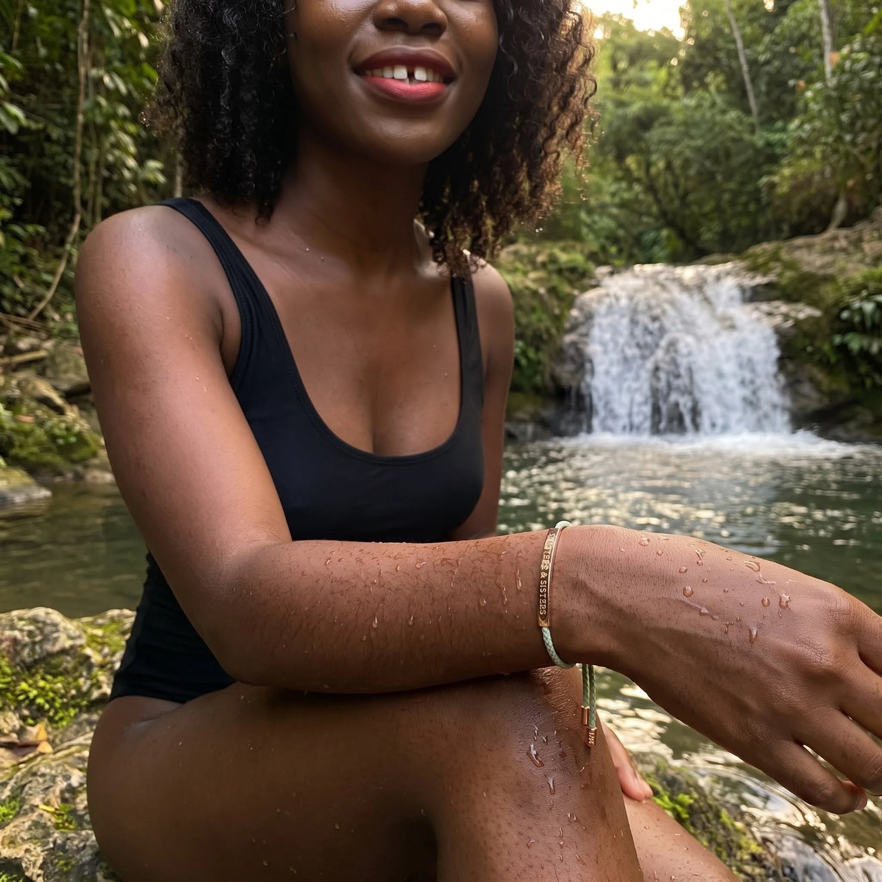 Geschenk freundin — im Wasser getragen, wasserfest, Roségold | SKU: lanature-rg