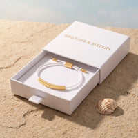 Thumbnail for Armband weiß — in der Geschenkbox, Gold | SKU: laperle-g
