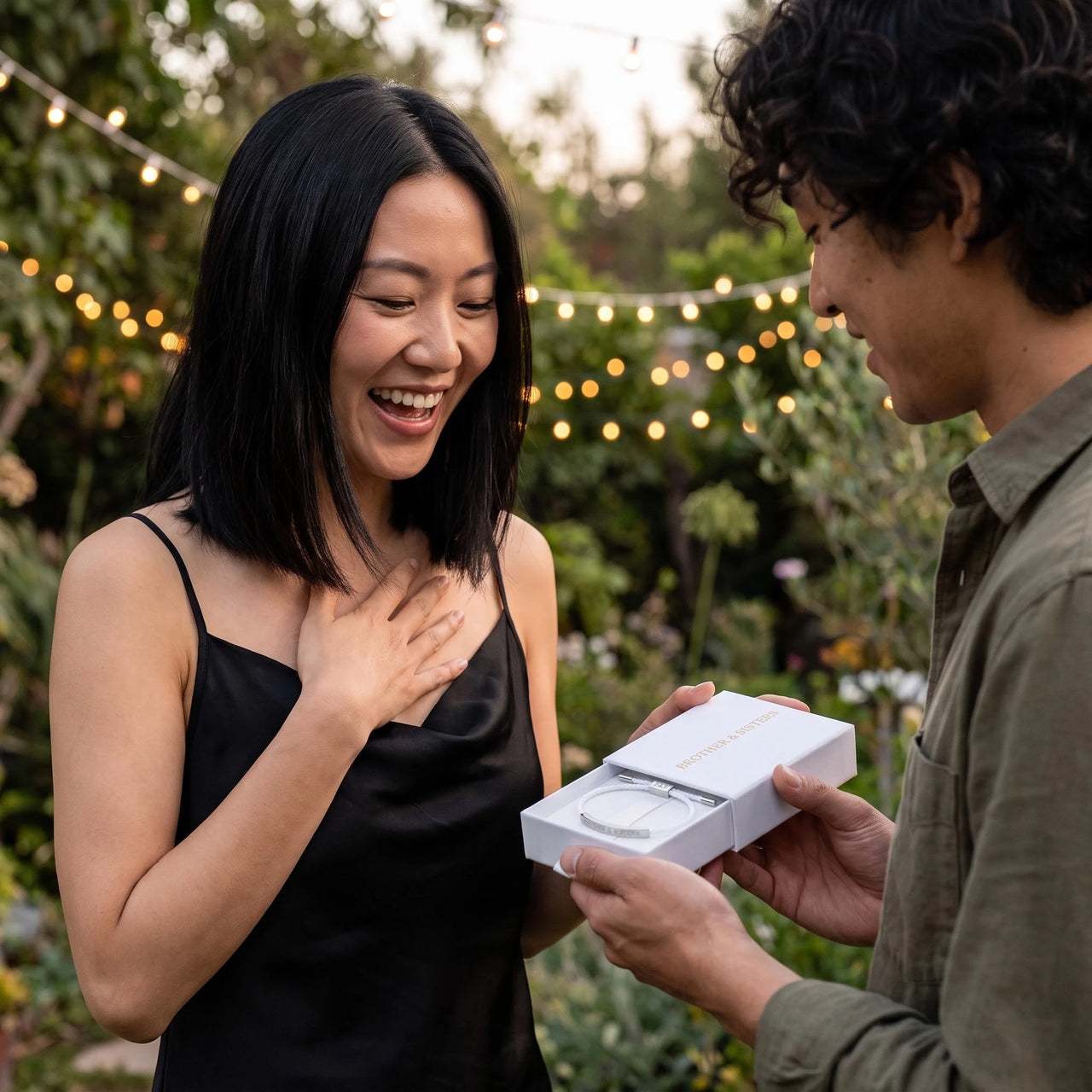 Textilarmband — als Geschenk überreicht, Silber | SKU: laperle-wg