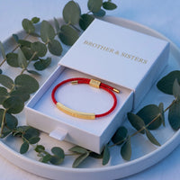 Thumbnail for Stoffarmband — in der Geschenkbox, Gold | SKU: lamour-g