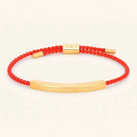 Thumbnail for Rotes armband — Produktfoto auf weißem Hintergrund, Gold | SKU: lamour-g