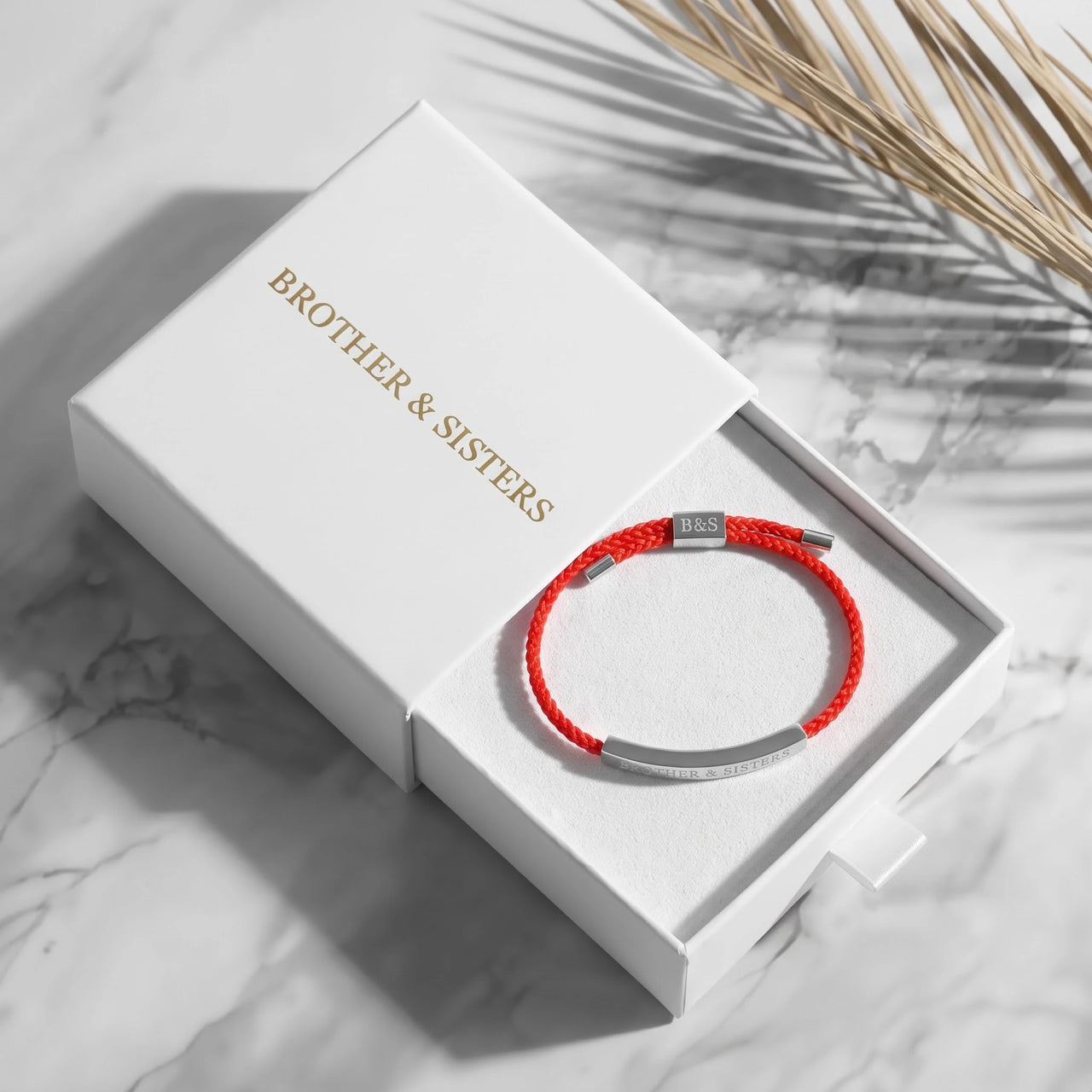 Armband rot — in der Geschenkbox, Silber | SKU: lamour-wg