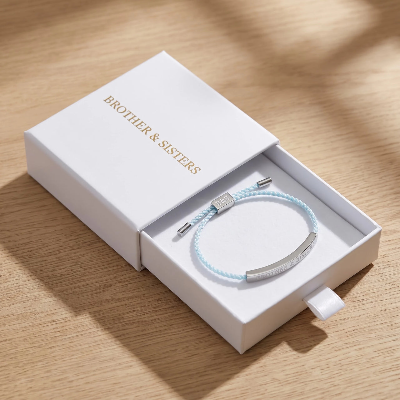 Armband blau — in der Geschenkbox, Silber | SKU: leciel-wg