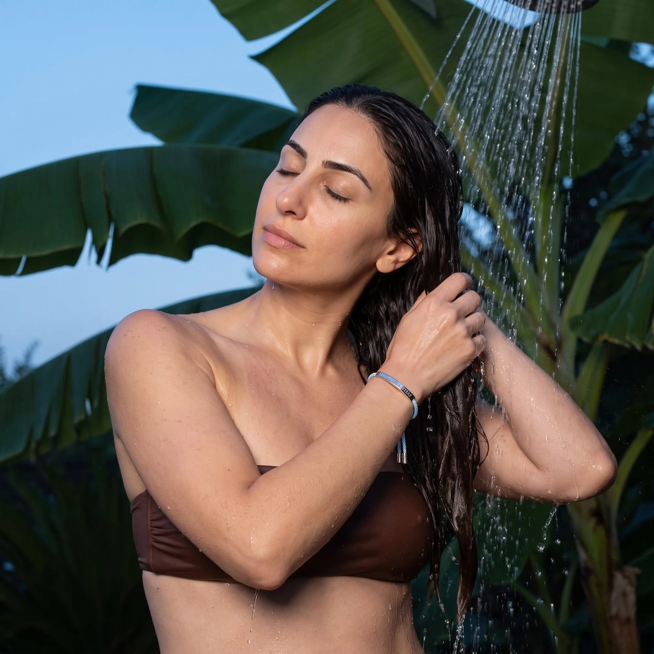 Freundschaftsarmband — unter der Dusche getragen, wasserfest, Silber | SKU: leciel-wg