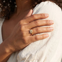 Thumbnail for Herz ring — Nahaufnahme der Details, Gold | SKU: lecoeur