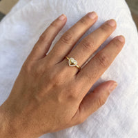 Thumbnail for Ring herz — getragen, echte Größe, Gold | SKU: lecoeur