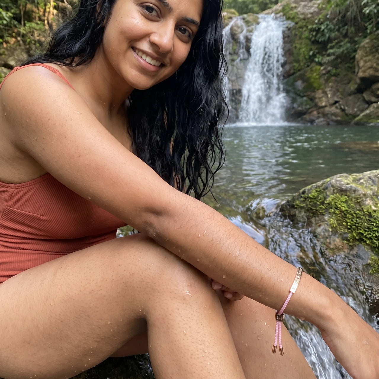 Freundschaftsarmband — im Wasser getragen, wasserfest, Roségold | SKU: lecorail-rg