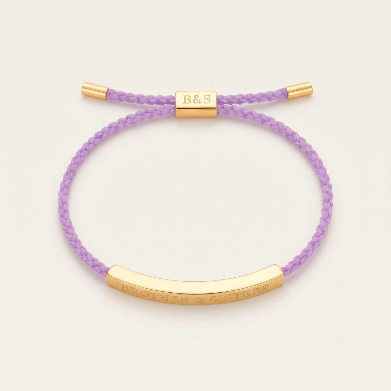 Makramee armband — Produktfoto auf weißem Hintergrund, Gold | SKU: lemauve-g