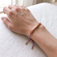 Thumbnail for Armband lila — getragen, echte Größe, Roségold | SKU: lemauve-rg