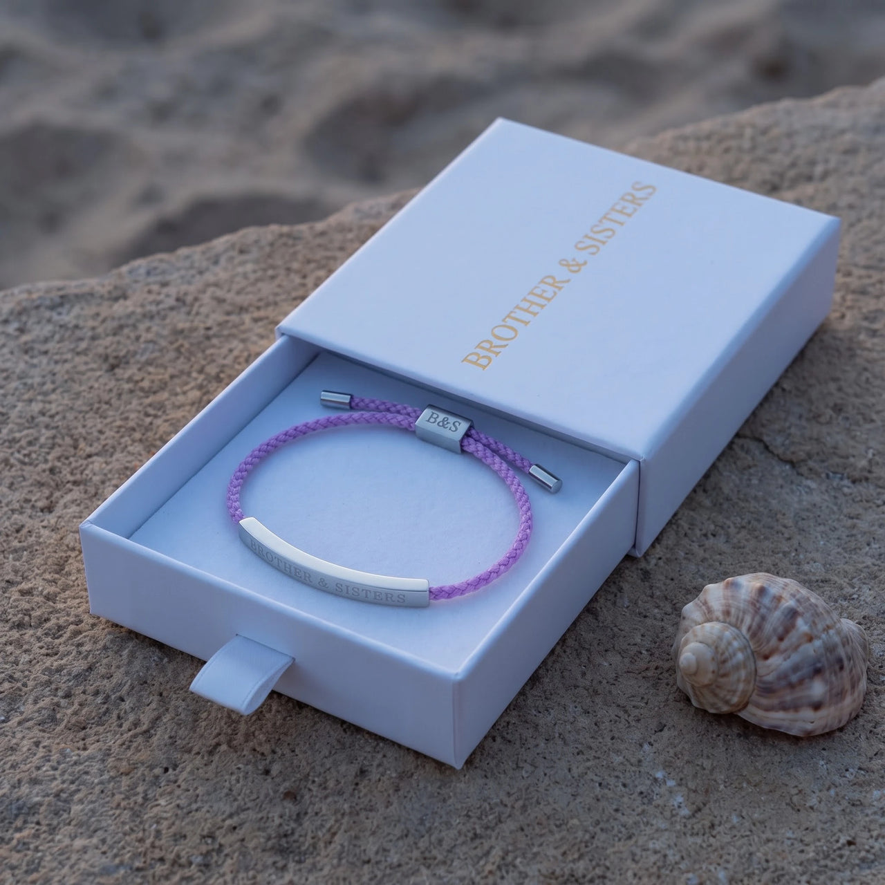 Geflochtenes armband — in der Geschenkbox, Silber | SKU: lemauve-wg