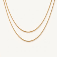 Thumbnail for Schlangenkette — Produktfoto auf weißem Hintergrund, Gold | SKU: lesimplenecklace