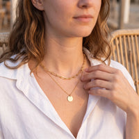 Thumbnail for The Trendy, gold necklace — worn gesture | SKU: le-tendance-g