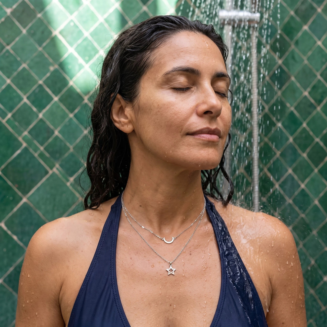 Kette silber damen — unter der Dusche getragen, wasserfest, Silber | SKU: letoile-wg