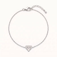 Thumbnail for Armband minimalistisch — Produktfoto auf weißem Hintergrund, Silber | SKU: 11662607-white-gold