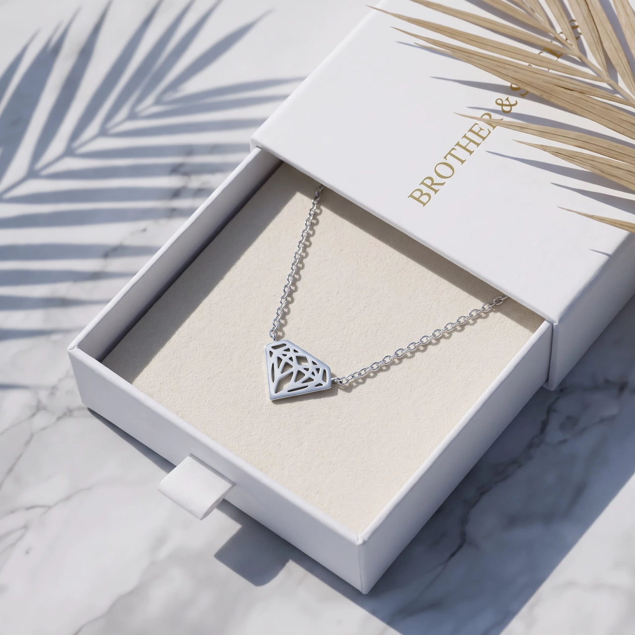 Zarte kette — in der Geschenkbox, Silber | SKU: 12791388-white-gold