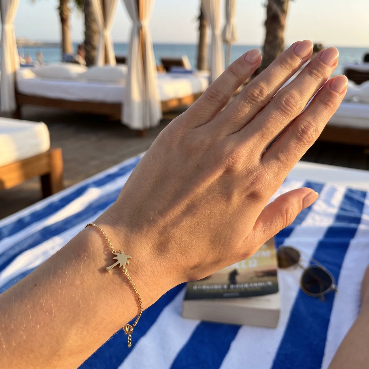 Edelstahl armband damen — getragen, echte Größe, Gold | SKU: 7819407-gold-color