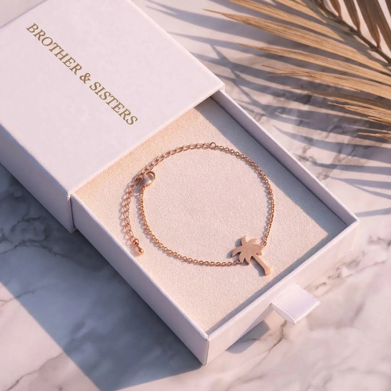 Palmen armband — in der Geschenkbox, Roségold | SKU: 7819407-rose-gold-color