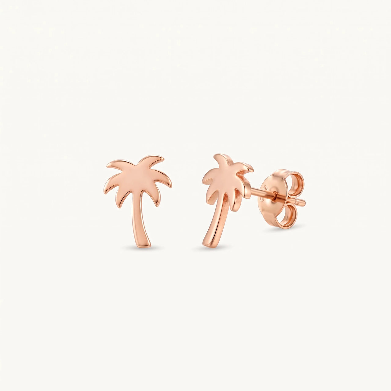 Palmen ohrringe — Produktfoto auf weißem Hintergrund, Roségold | SKU: 10287609-rose-gold-color
