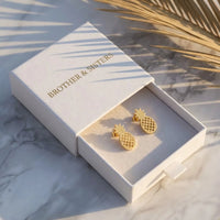 Thumbnail for Ananas ohrringe — in der Geschenkbox, Gold | SKU: 437186-gold-color
