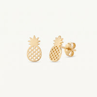 Thumbnail for Ananas ohrringe — Produktfoto auf weißem Hintergrund, Gold | SKU: 437186-gold-color