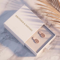 Thumbnail for Ananas ohrringe — in der Geschenkbox, Roségold | SKU: 437186-rose-gold-color