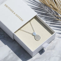 Thumbnail for Silver necklace in the Brother & Sisters gift box | SKU: 8050907-white-gold