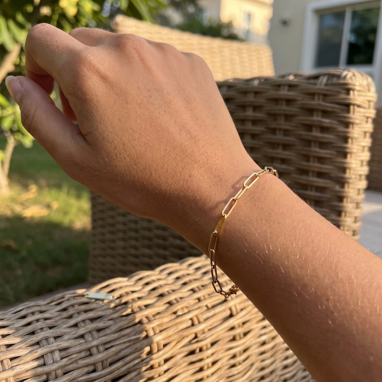 Goldarmband damen — getragen, echte Größe, Gold | SKU: l-original