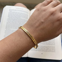 Thumbnail for Gravur armband — getragen, echte Größe, Gold | SKU: lymab-g