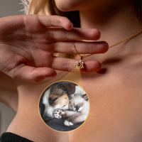 Thumbnail for Paw Print Photo Necklace