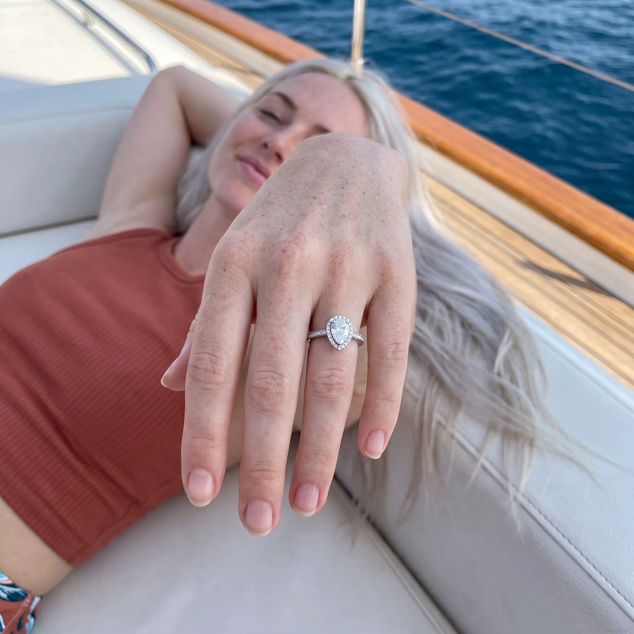 Ring silber damen — getragen, Silber | SKU: 505162-4.5-silver