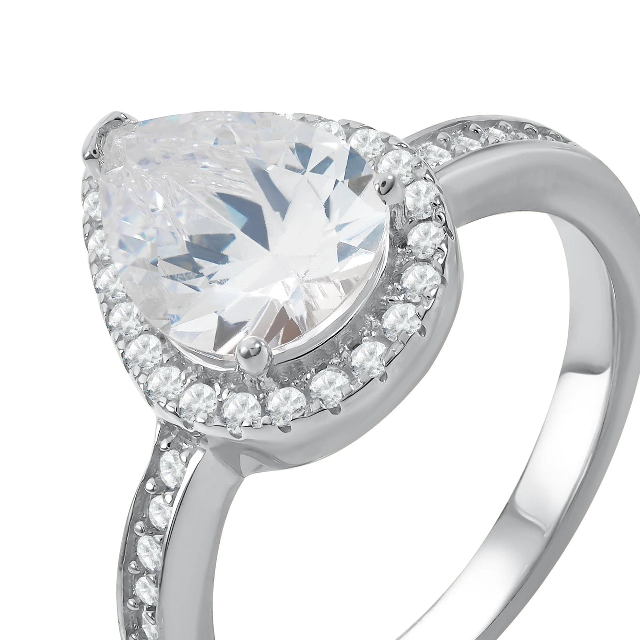 Halo ring — Produktfoto auf weißem Hintergrund, Silber | SKU: 505162-4.5-silver
