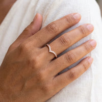 Thumbnail for Stapelring — Nahaufnahme der Details, Roségold | SKU: 10645547-4.5-rose-gold