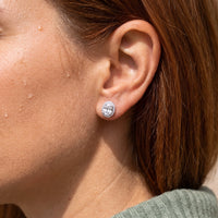 Thumbnail for Ohrstecker — Nahaufnahme der Details, Silber | SKU: 6306968-white
