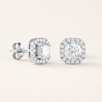 Thumbnail for Silver Square Earrings, silver stud earrings | SKU: 505263