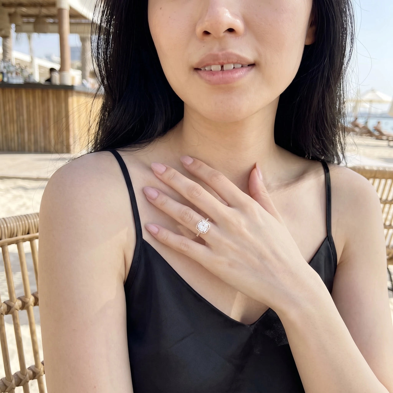 Ring rosegold — getragen im Alltag, Roségold | SKU: 497131-4.5-rose-gold