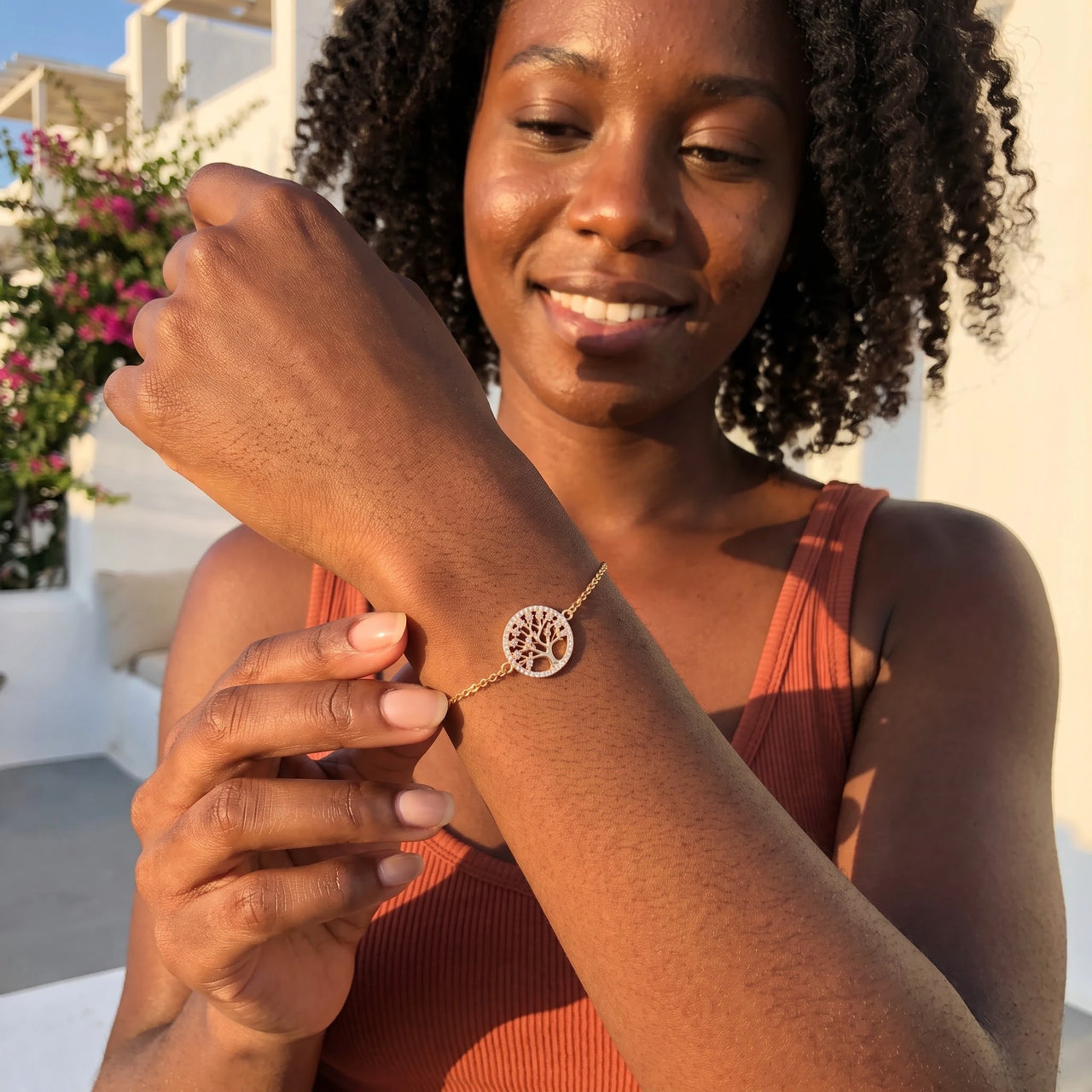 Lebensbaum armband — getragen im Alltag, Gold | SKU: 18963309-gold