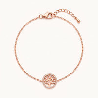 Thumbnail for Lebensbaum armband — Produktfoto auf weißem Hintergrund, Roségold | SKU: 18963309-rose-gold