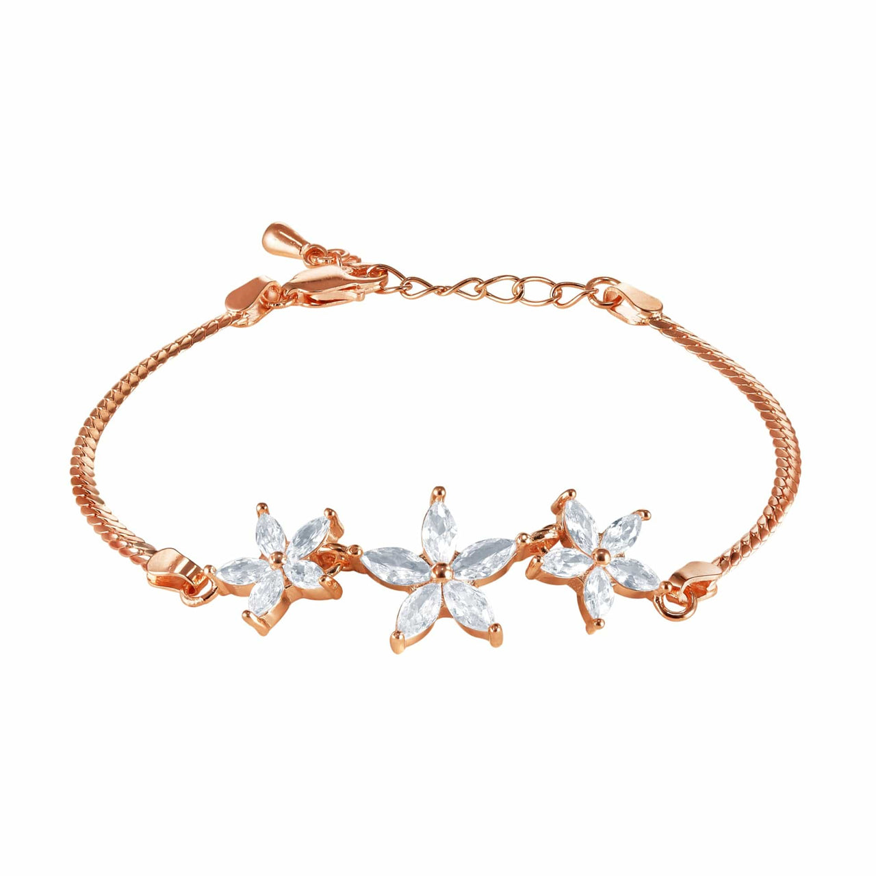 Austrian Crystals Flowers Bracelet